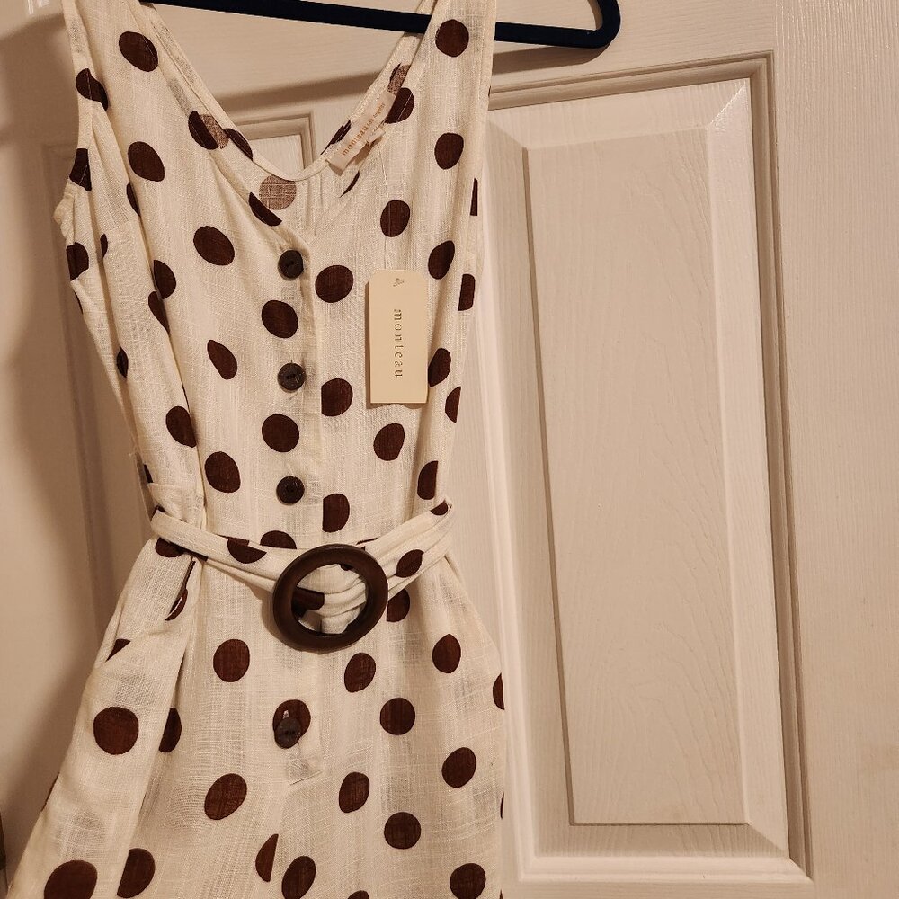 Brown and Cream Monteau Los Angeles Jumpsuit